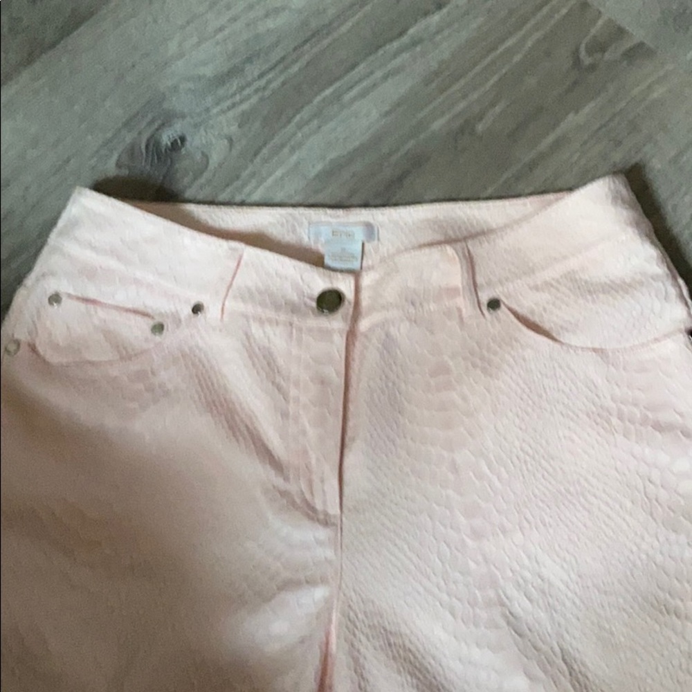 Eric Pink Lizard Print 5 Pocket Jeans